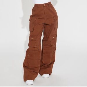 PETITE Fashion Nova Lily High Rise Cargo Jeans